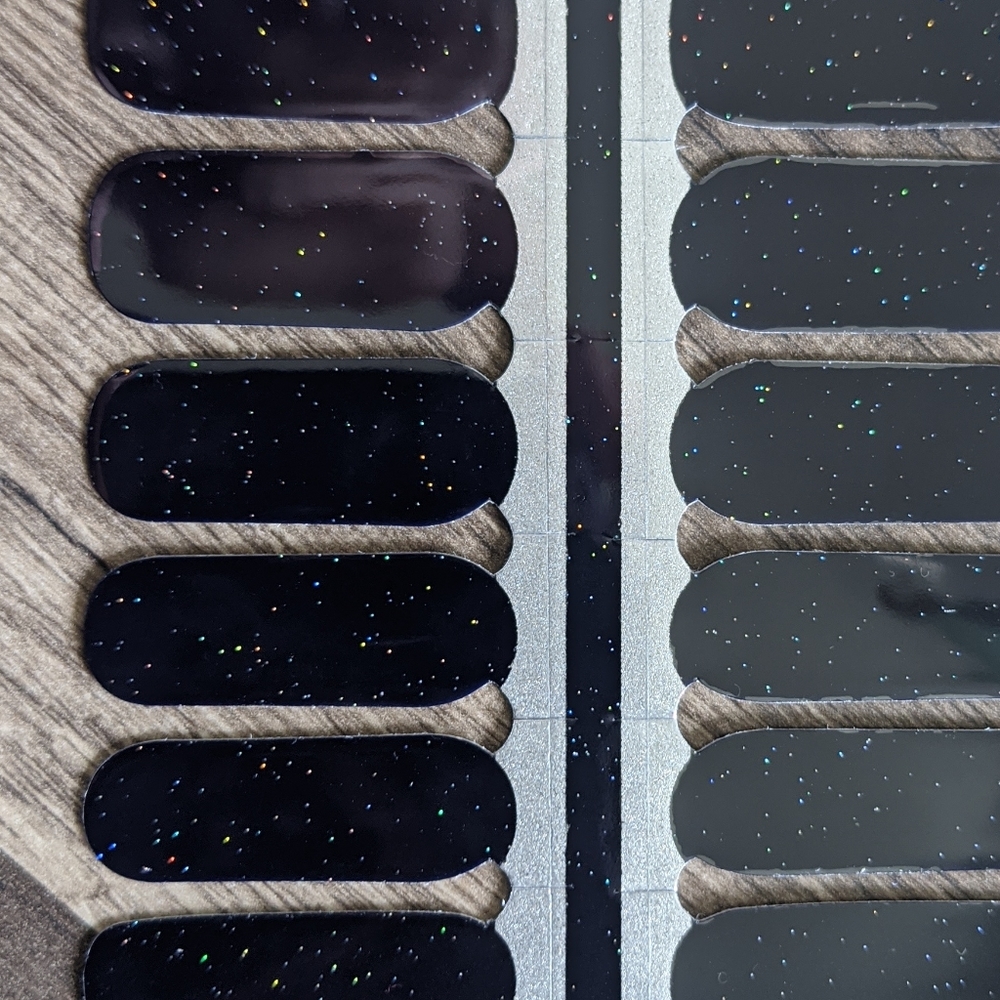 Nail Wraps - Glitter Black Sky